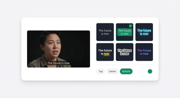 Select and customize subtitle styles